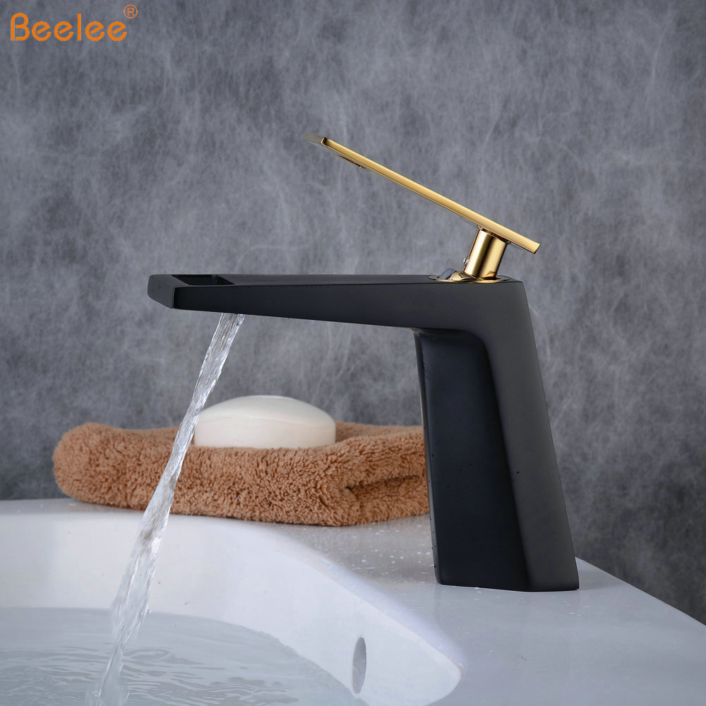 Beelee BL6773BG Matt Black Wash Hand Basin Mixer Faucet