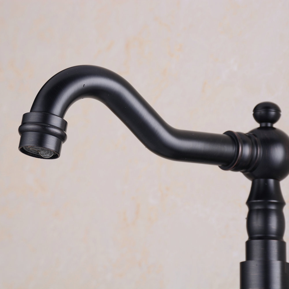 Beelee Oil Rubbed Bronze Wall Mount Two Handles Bathtub Faucet with Hand Shower