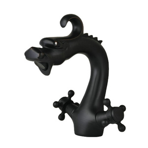 Beelee Bathroom Oil Rubbed Bronze Dragon Faucet with Dual Cross Handle