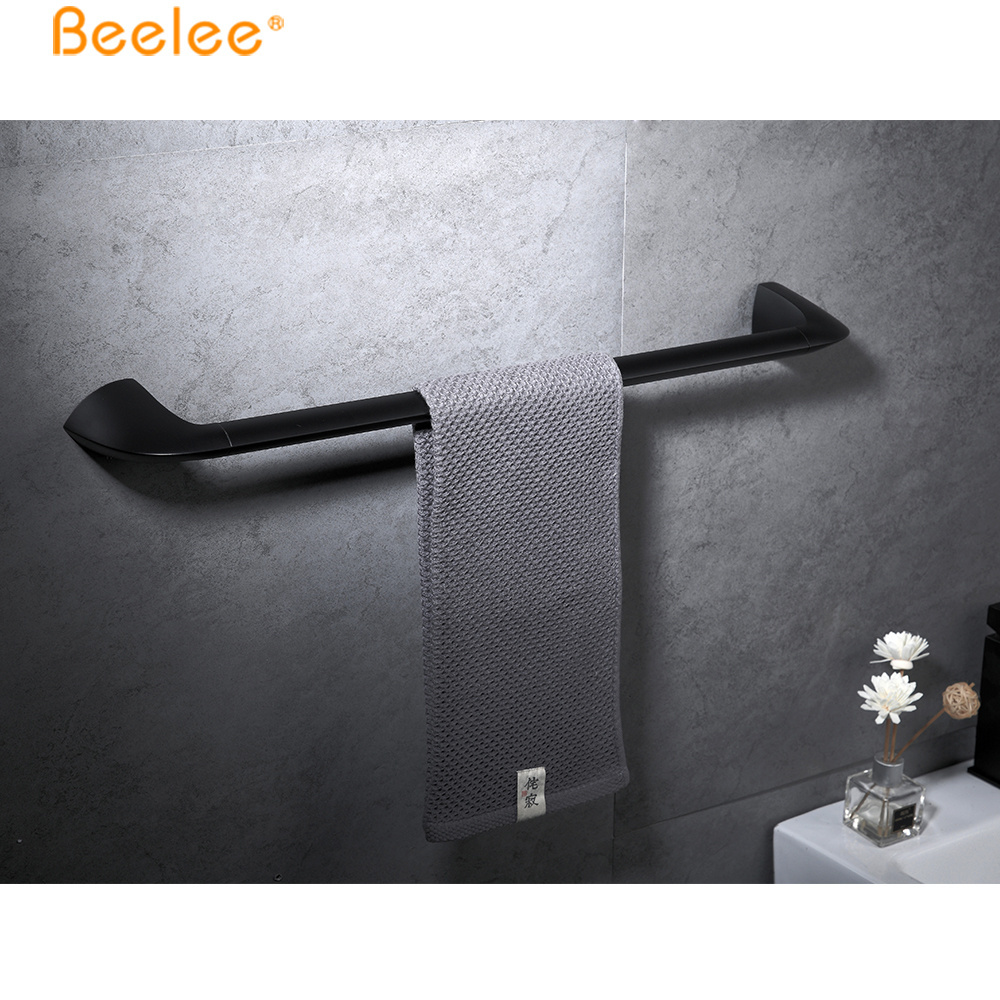 Beelee Brass Towel Bar Bathroom Black Towel Rack