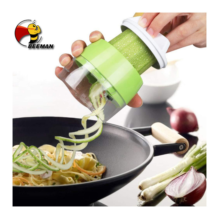 Beeman Wholesale Portable Vegetable Handheld Stainless Steel Sprial Peeler Spiralizer Slicer