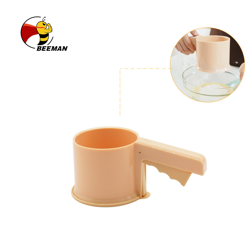 Beeman Sifter Hand Hold Baking Tool Mesh Sieving Rounding Rice Machine Grain Wheat  Plastic Cup Flour Sieve