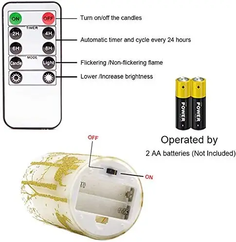 Beeman Led Electronic Candle Lights Christmas Deer Glass Floating Flickering Flameless Led Candles With Remote Control