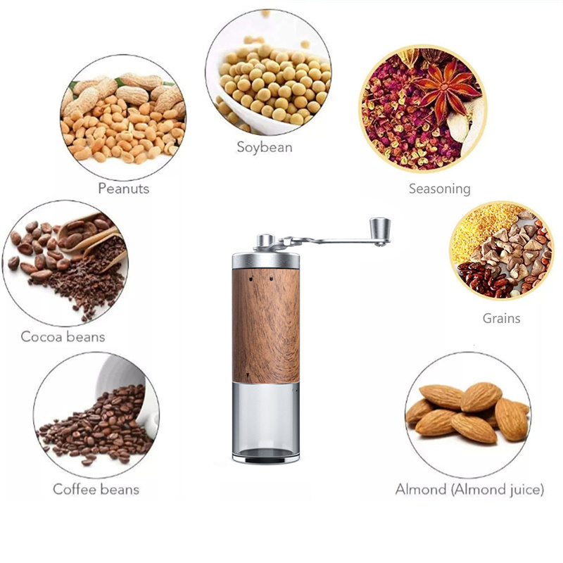 Beeman Portable Manual Coffee Grinder Manual Hand Mill Stainless Steel Commercial Burr Coffee Bean Grinder