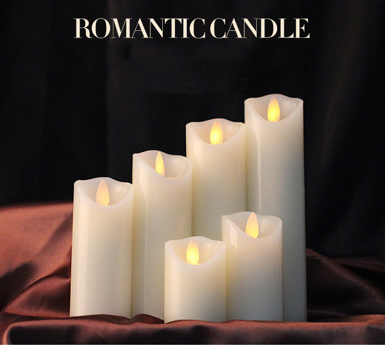 Beeman Led Pillar Candles Rechargeable Flameless Flickering Usb Candle For Home Decor Wedding