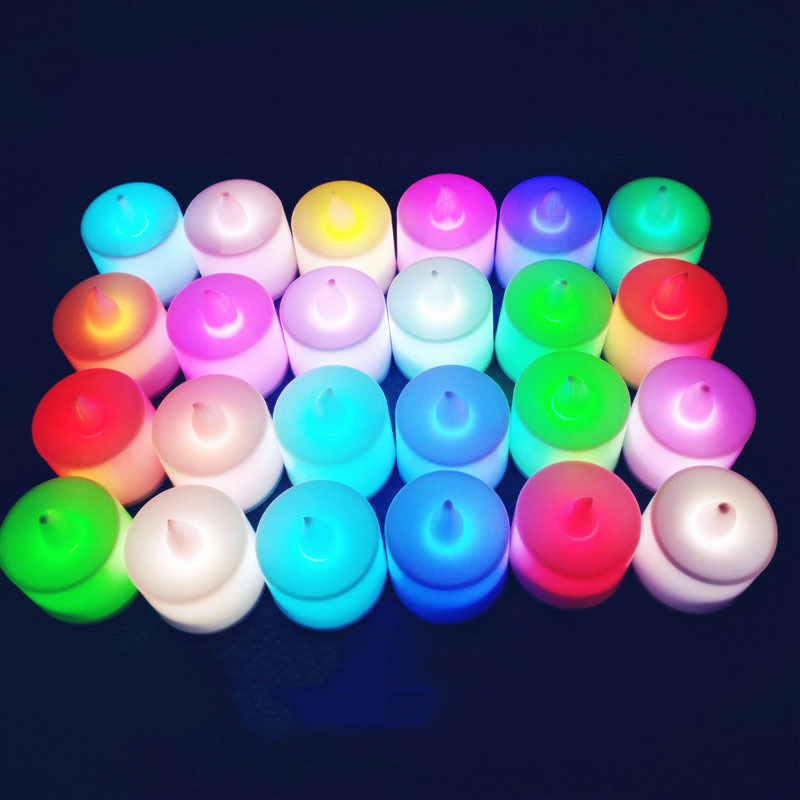 Beeman 24Pcs Home Deocor Candles Battery Powered Flameless Led Tealight Candles