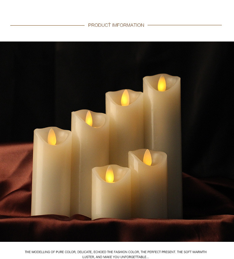 Beeman Led Pillar Candles Rechargeable Flameless Flickering Usb Candle For Home Decor Wedding