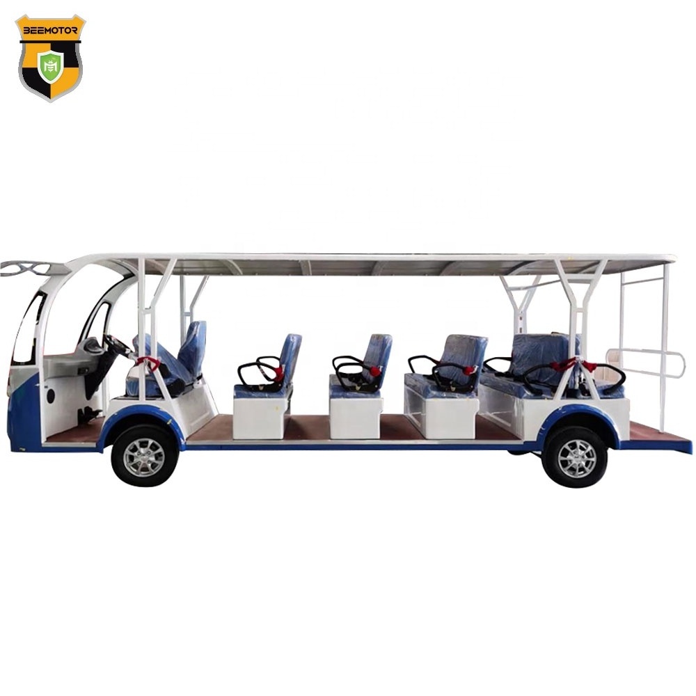 2023 Custom Electric 17 Seater 80-100KM Luxury Resort Sightseeing Tourist Mini Buggy Bus &Car