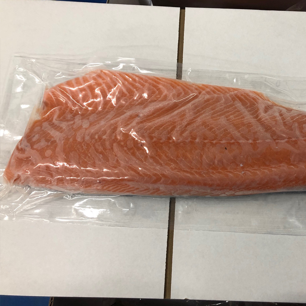 Frozen salmon fish fillet Norway seafood fillet portions loins steaks slices private label for wholesale price