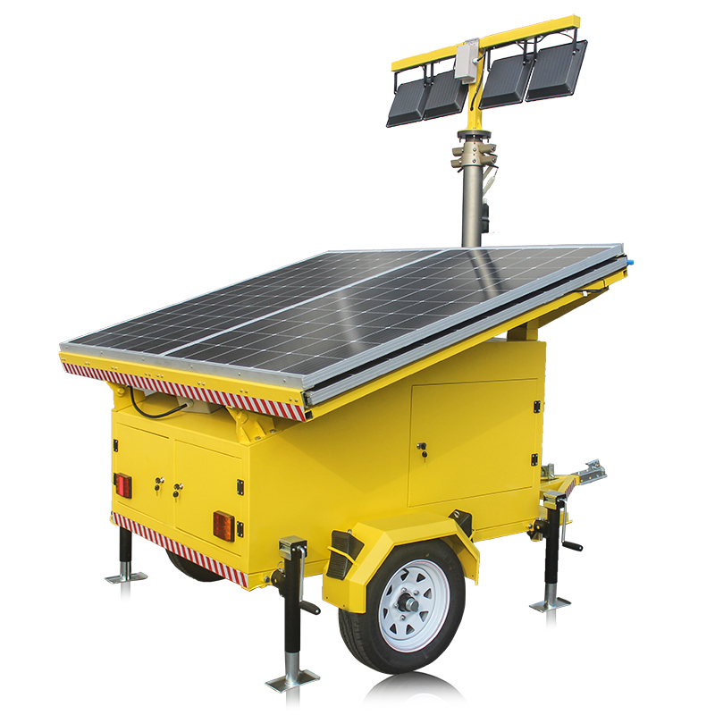 Portable Outdoor Customized Height Lighting Tower Solar LED Light Tower Trailer for Construction Site