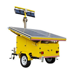 Customized Height 4M~8M Mobile/Trailer 4 Lamps LED Mobile Solar Lighting Towers Solar Power Trailer