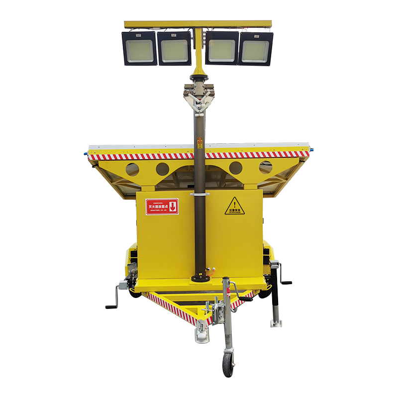 Portable Outdoor Customized Height Lighting Tower Solar LED Light Tower Trailer for Construction Site