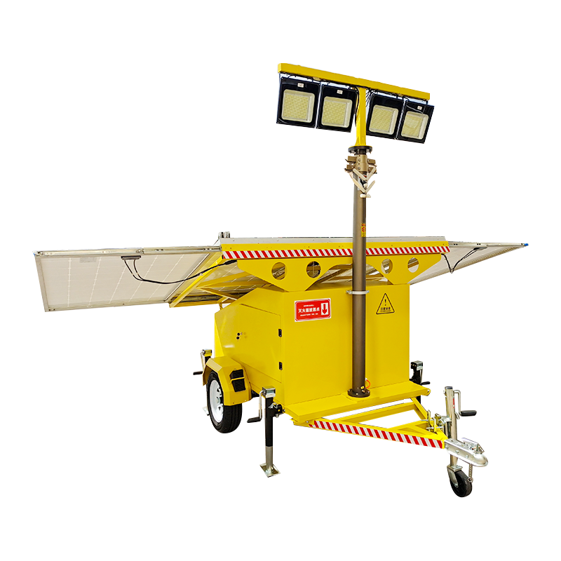 Portable Outdoor Customized Height Lighting Tower Solar LED Light Tower Trailer for Construction Site