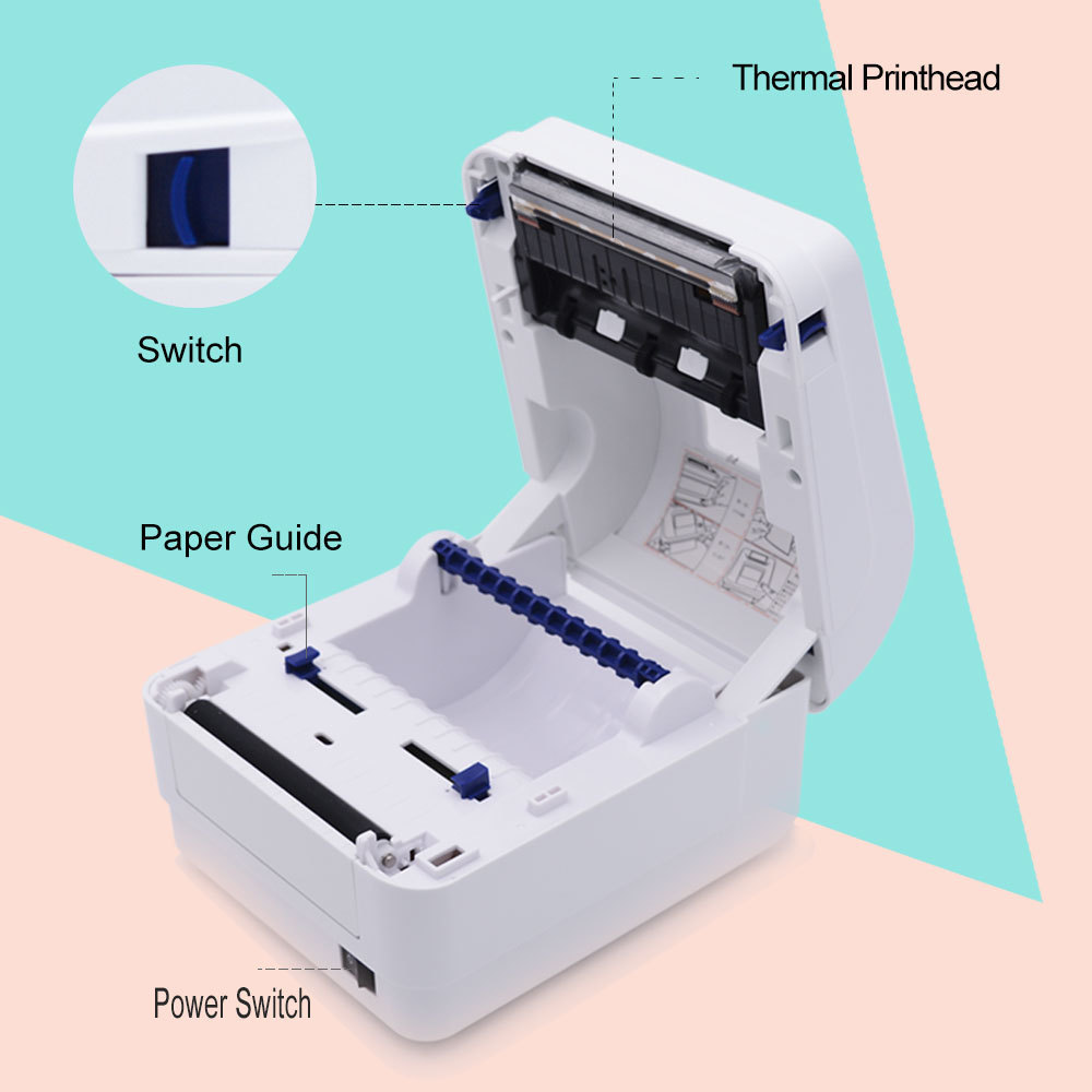 Beeprt 4*6 110mm thermal label printer shipping address label printer sticker QR code printer with Blue-tooth for express