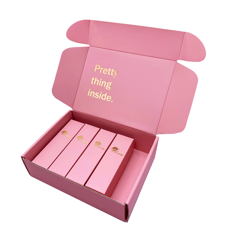 Packing Pink Shipping Boxes Custom Logo Size Package 3layer Corrugated Paper Box Customized Boxes Captcha Work At Home