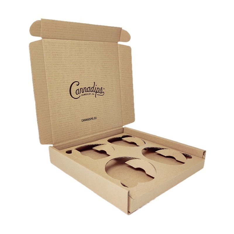 Recyclable carton kraft shipping boxes with foam inserts packaging for ceramic mug spoon rest products