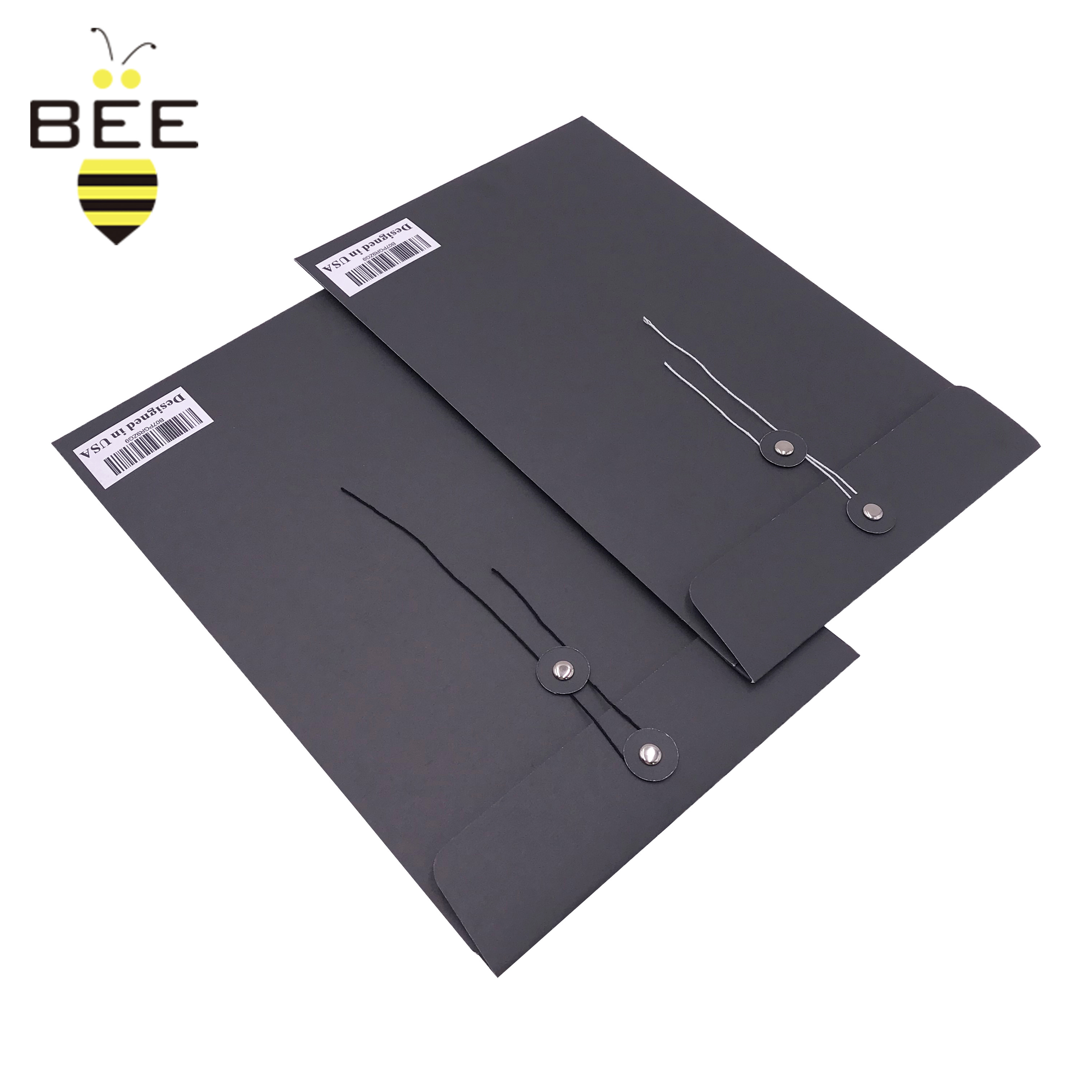 Wholesale custom luxury envelope Bio-based Black Paper CD Polymailer Mailing Padded Envelopes / Post Office A4 A5 Jiffys Bubble