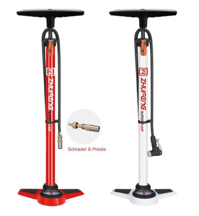 High Quality Steel & PP Manual Bicycle Hand Air Pump with Pressure Gauge ZF042