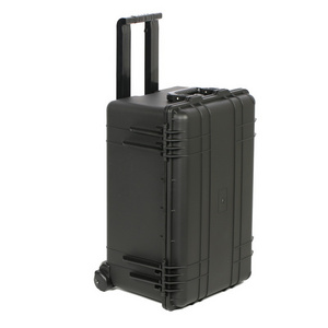 China Factory PP Plastic Trolley Case for Tools Suitcase with Handle and wheels