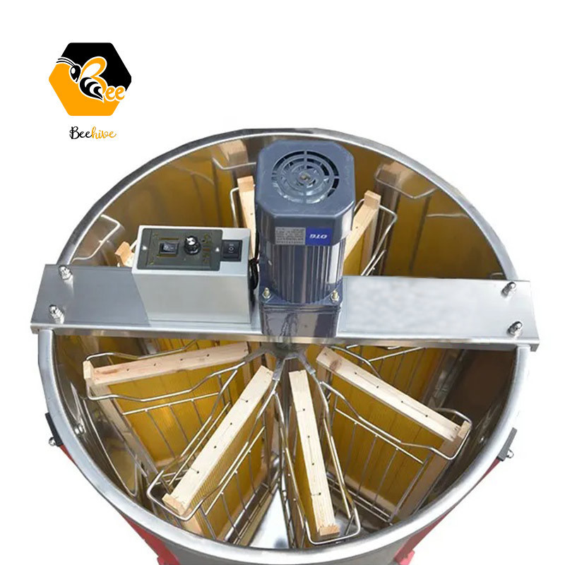 6 Frames Stainless Steel Electric Honey Centrifuge Extractor Shaker Machine Honeycomb Spinner Honey And Wax Separator Equipment