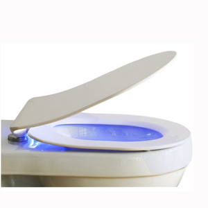 Bathroom sanitary europe standard slow drop LED duroplast sensor lighted urea toilet seat cover