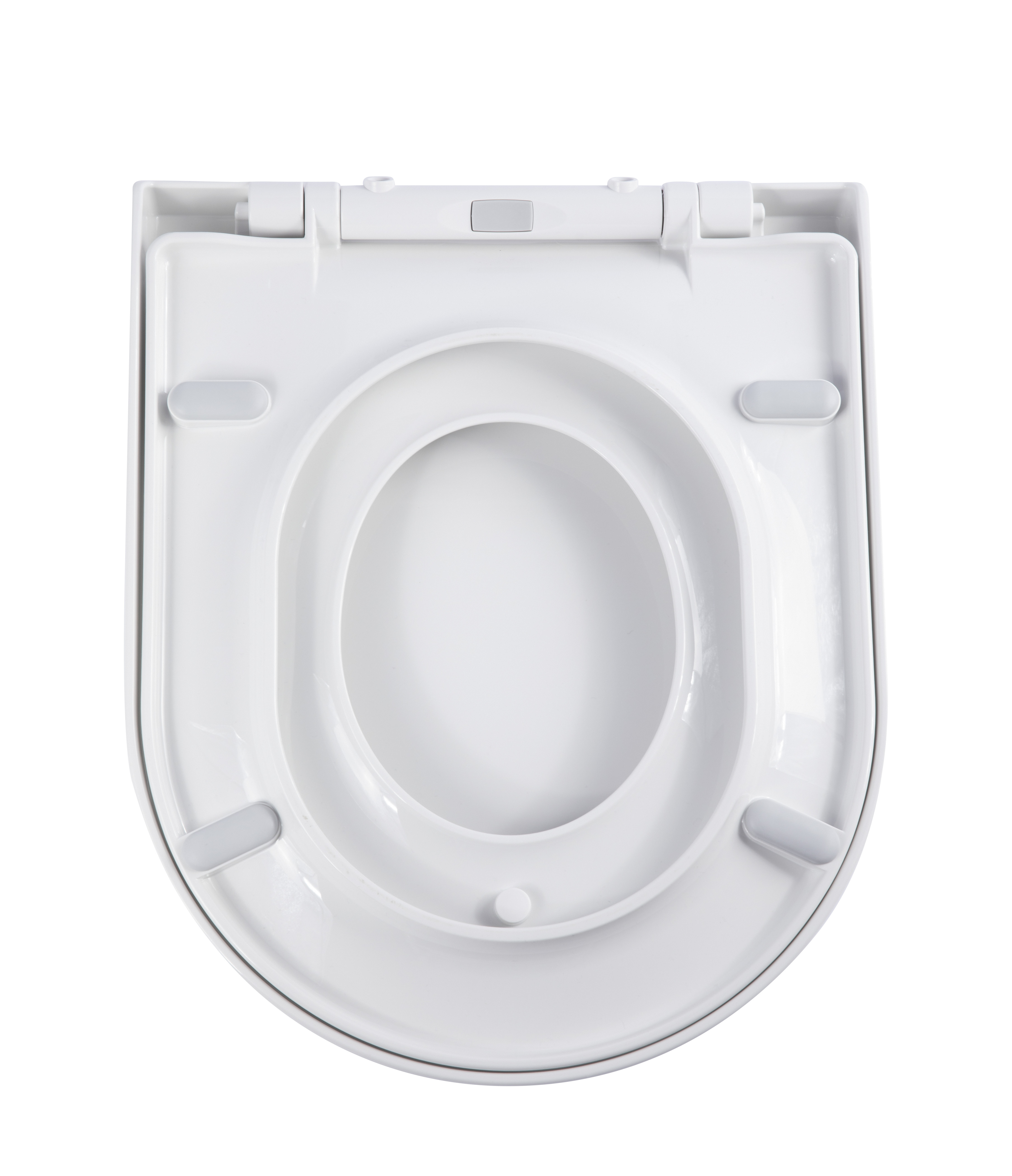 High quality d shape custom soft close mechanism plastic toilet seat cover for child and parent toilet