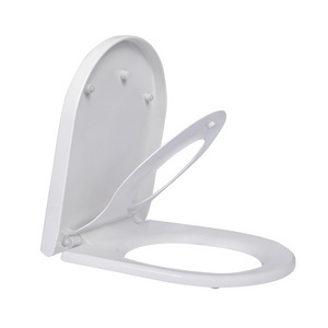 High quality d shape custom soft close mechanism plastic toilet seat cover for child and parent toilet