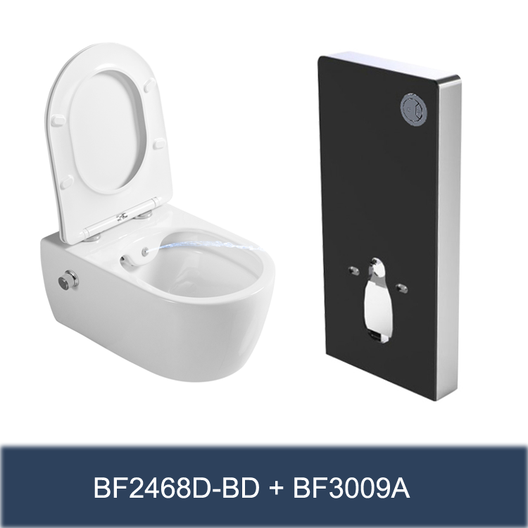 Universal dual flush CE glass concealed toilet cistern water tank for wall hung toilet