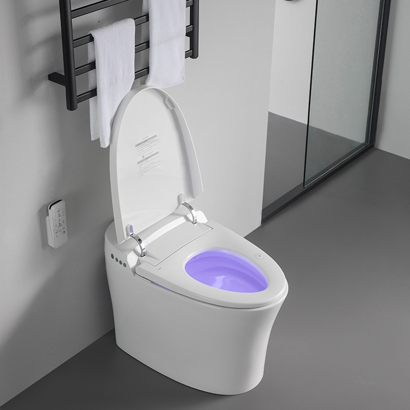 Automatic ceramic bathroom smart toilet integrated machine floor mounted toilet