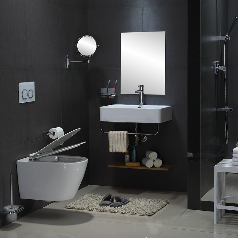 Bathroom Luxury White Ceramic Wall Row Toilet Flush Tankless Walls Hanging Wc Sanitary Ware Rimless Mounted Floating Toilet