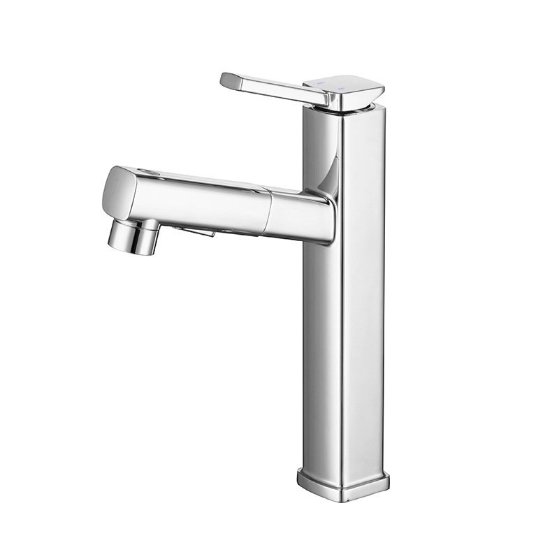 Modern pull out spray chrome taps and sink faucet bathroom brass faucet basin