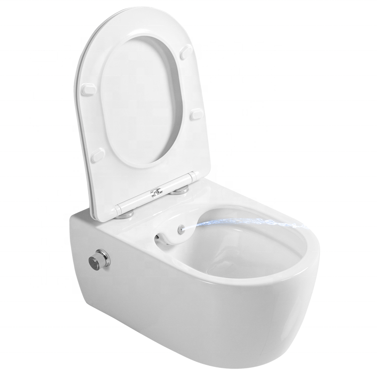 Constant temperature CE wc lavant suspendu rimless wall hung bidet toilet with built-in bidet