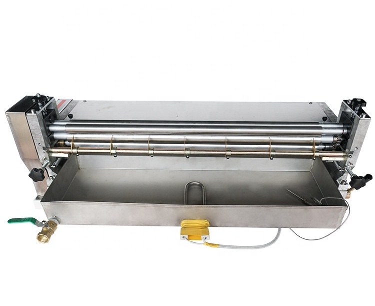 Electric manual feed paper sheet box glue applicator hot melt gluing machine