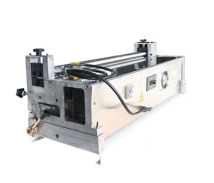 Electric manual feed paper sheet box glue applicator hot melt gluing machine