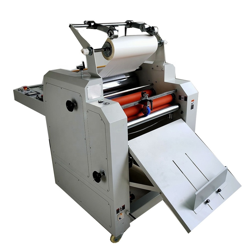 Heavy duty hydraulic semi automatic 720mm A1 paper laminating machine with overlap