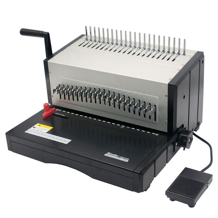 Es8708 A4 Size Base Factory Supply Heavy Duty Electric Punch Comb Binder  F4 comb binding machine