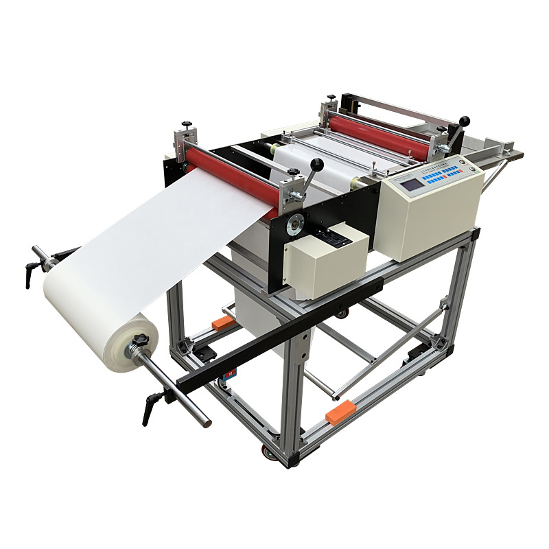 High speed automatic roll to sheet cutting machine jumbo paper roll cutting machine  label sheet cutter HD- 600z