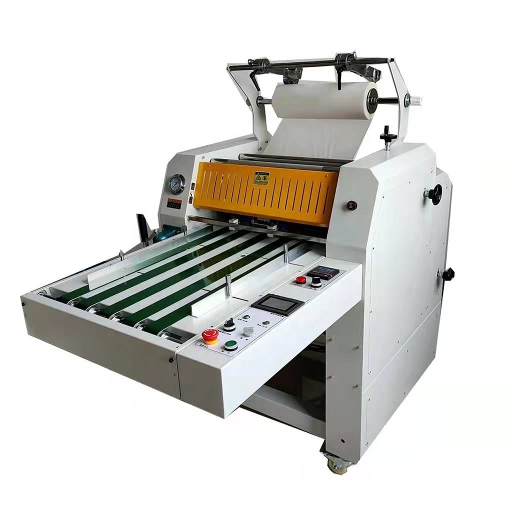 Heavy duty hydraulic semi automatic 720mm A1 paper laminating machine with overlap