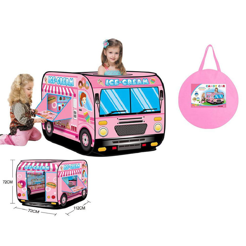 Bulk pink ice cream bus children's toy tent