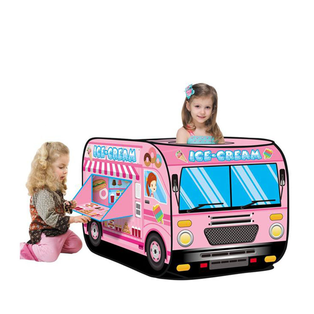 Bulk pink ice cream bus children's toy tent