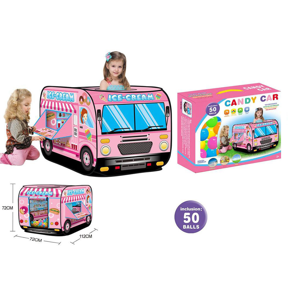 Bulk pink ice cream bus children's toy tent