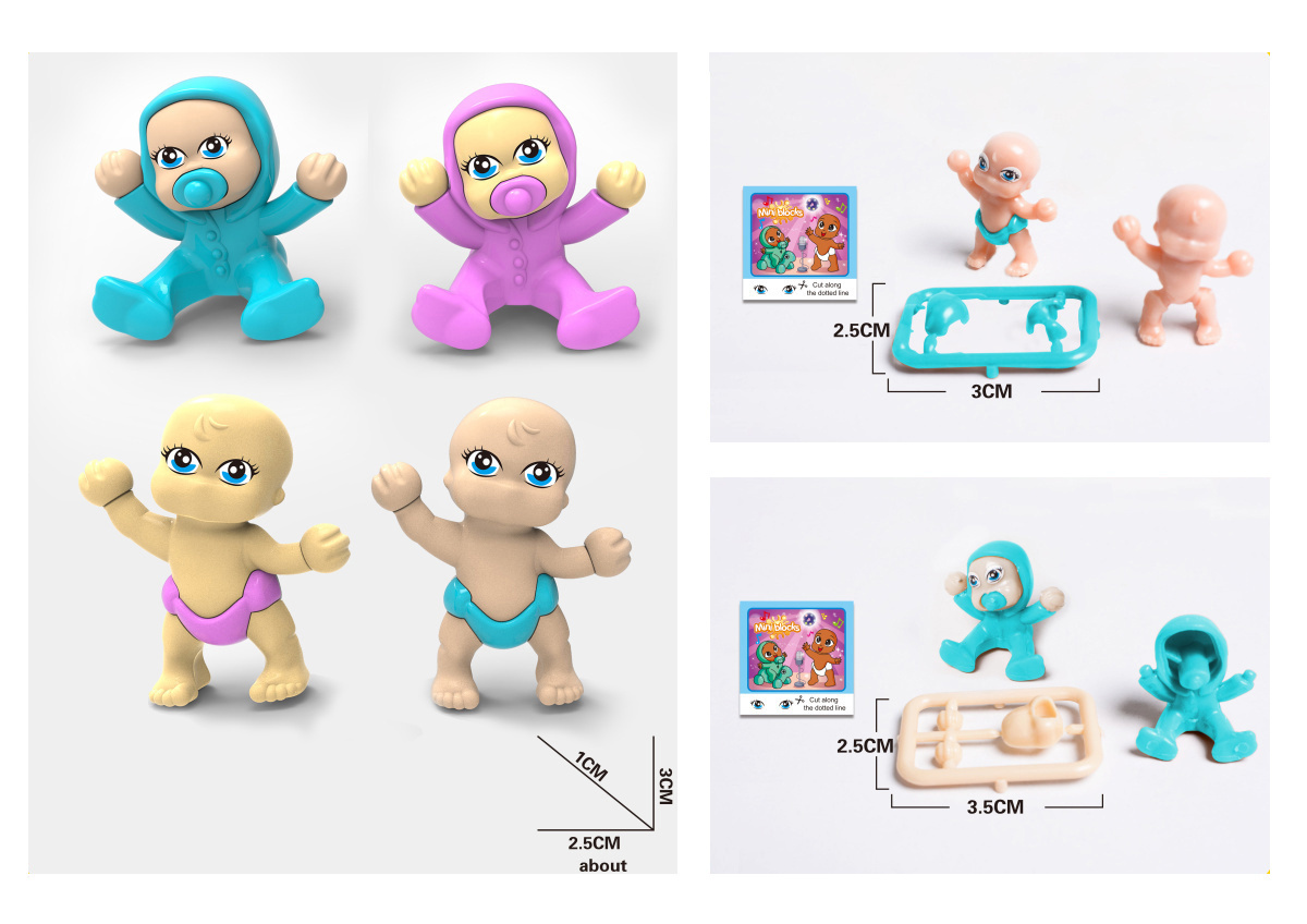 Wholesale juguetes very cheap price diy baby figure plastic mini capsule 1 inch toy