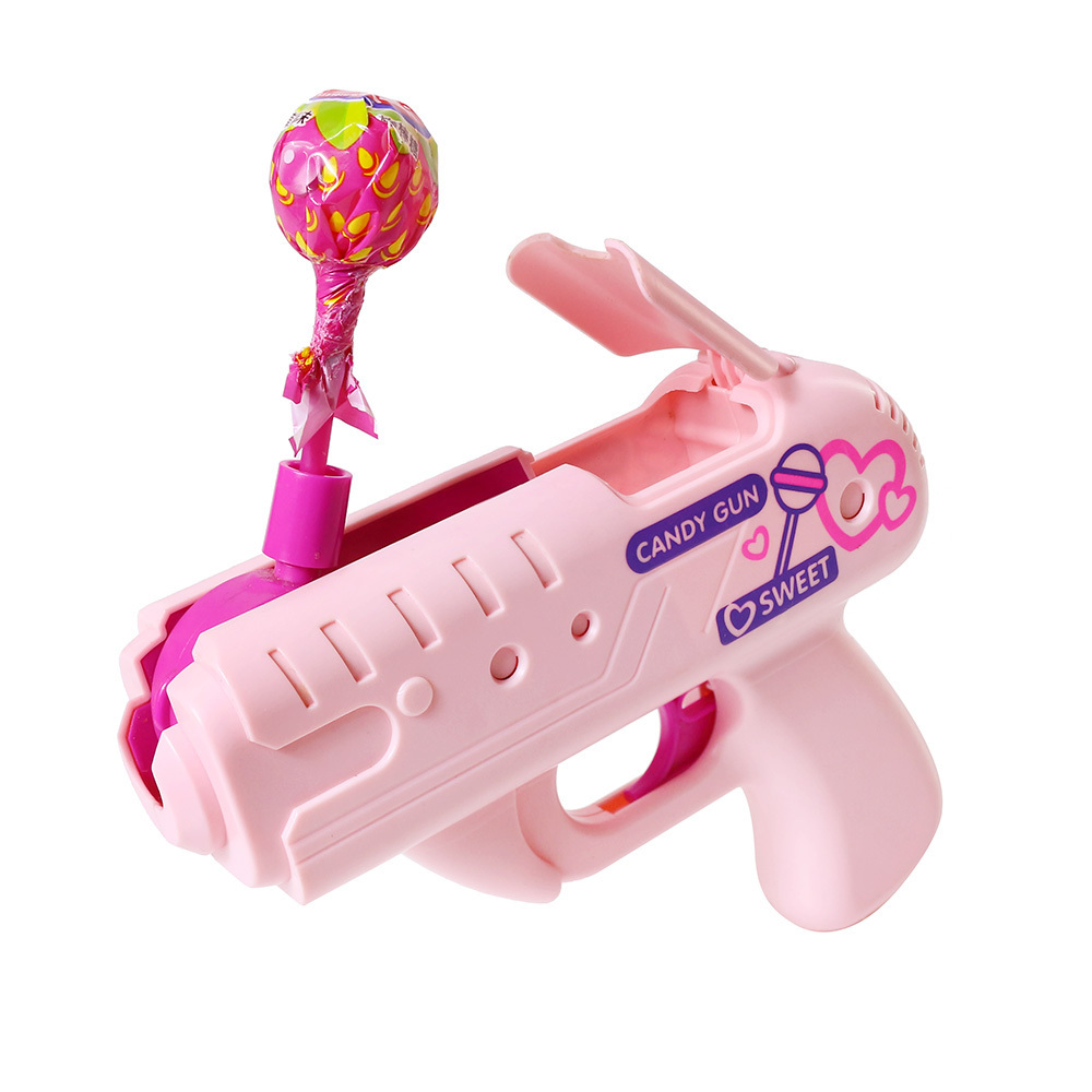 Popular Cute Sweet Candy Trick Shot Toys Lollipop Candy gun for Kids