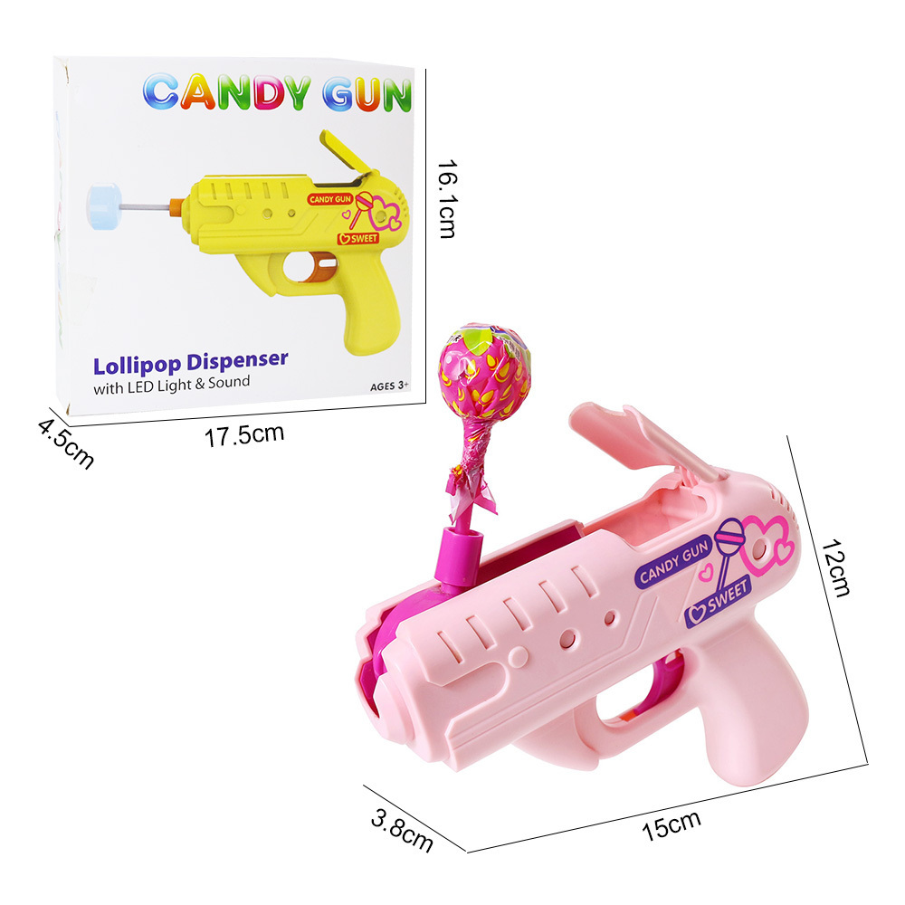 Popular Cute Sweet Candy Trick Shot Toys Lollipop Candy gun for Kids