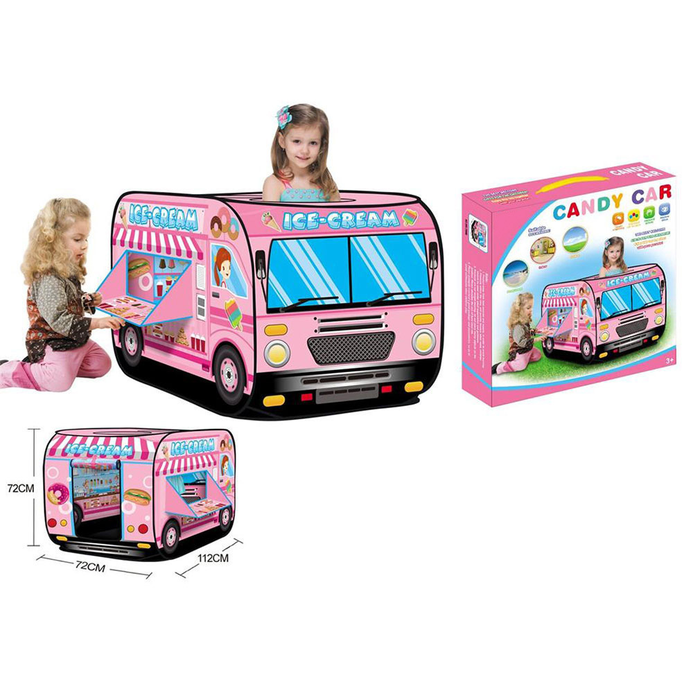 Bulk pink ice cream bus children's toy tent