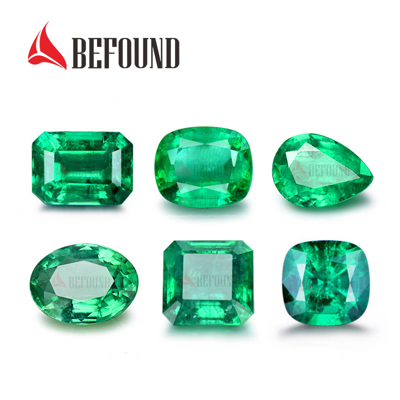 Synthetic Gemstone Cushion diamond cut 10x10mm Lab grown Colombian Emerald Price per carat for sale