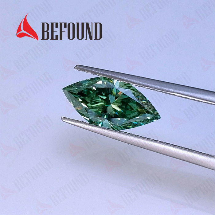 Factory Price Dark Green Moissanite Loose Gemstone Synthetic Diamond  Marquise Shape VVS GRA Moissanite Diamond for Jewelry