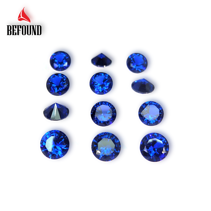 Blue Melee Round Shape 1.0-3.0mm Synthetic Lab Grown Spinel 113 Loose Gemstone High Quality Synthetic  Spinel Price Per Carat