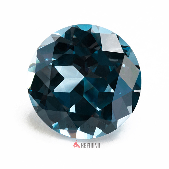 Wholesale #106 Spinel Aqua Blue Gemstone Price Per Catat Round Shape Synthetic Spinel Price Per Carat