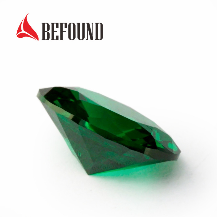 Wuzhou Diamond Substitute Stone Specail Rough Oval Shape YAG Emerald Green Gemstone Yttrium Aluminum Garnet